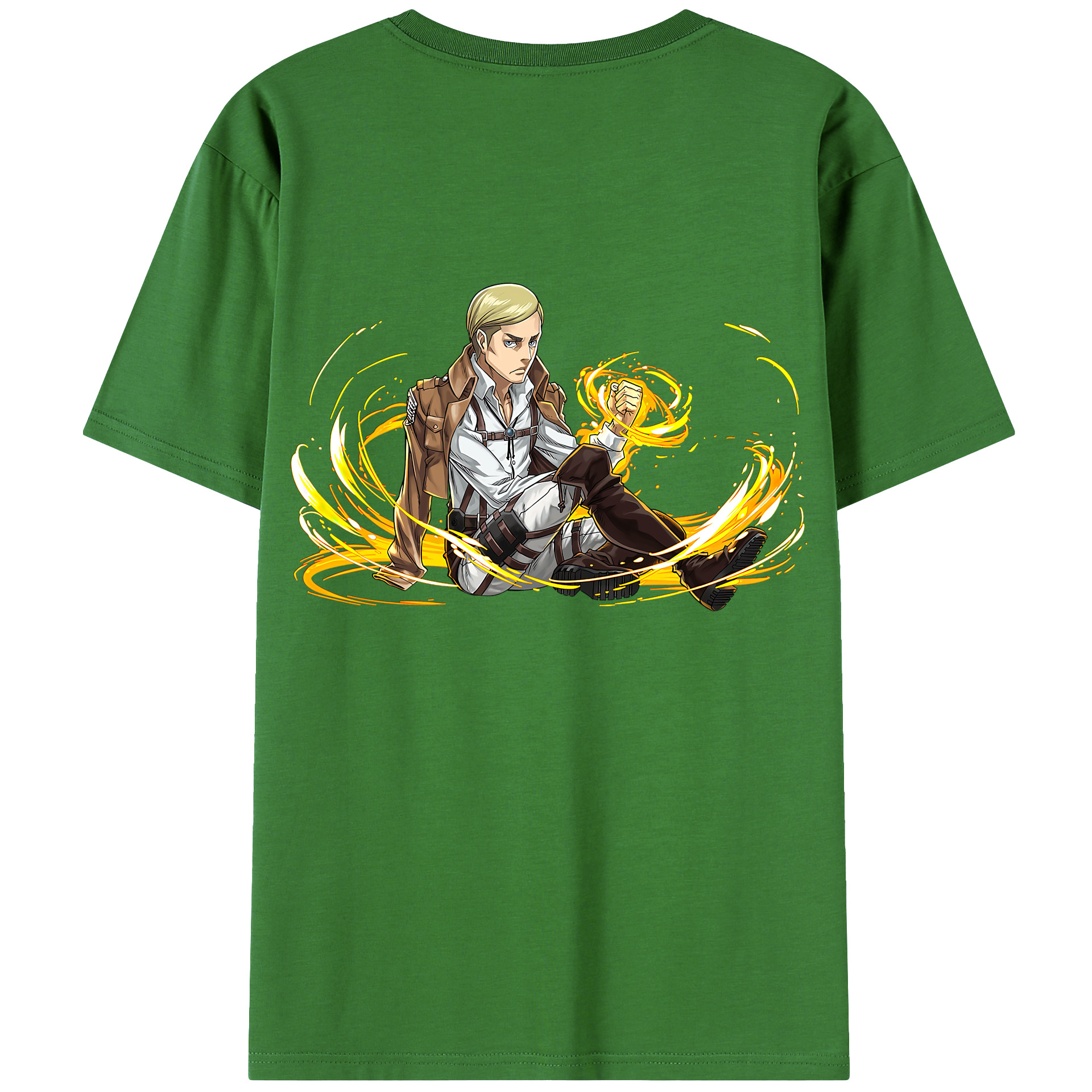 （画像用） 進撃の巨人 エルヴィン・スミス Attack on Titan Erwin Smith レディース半袖Tシャツ(バックプリント)